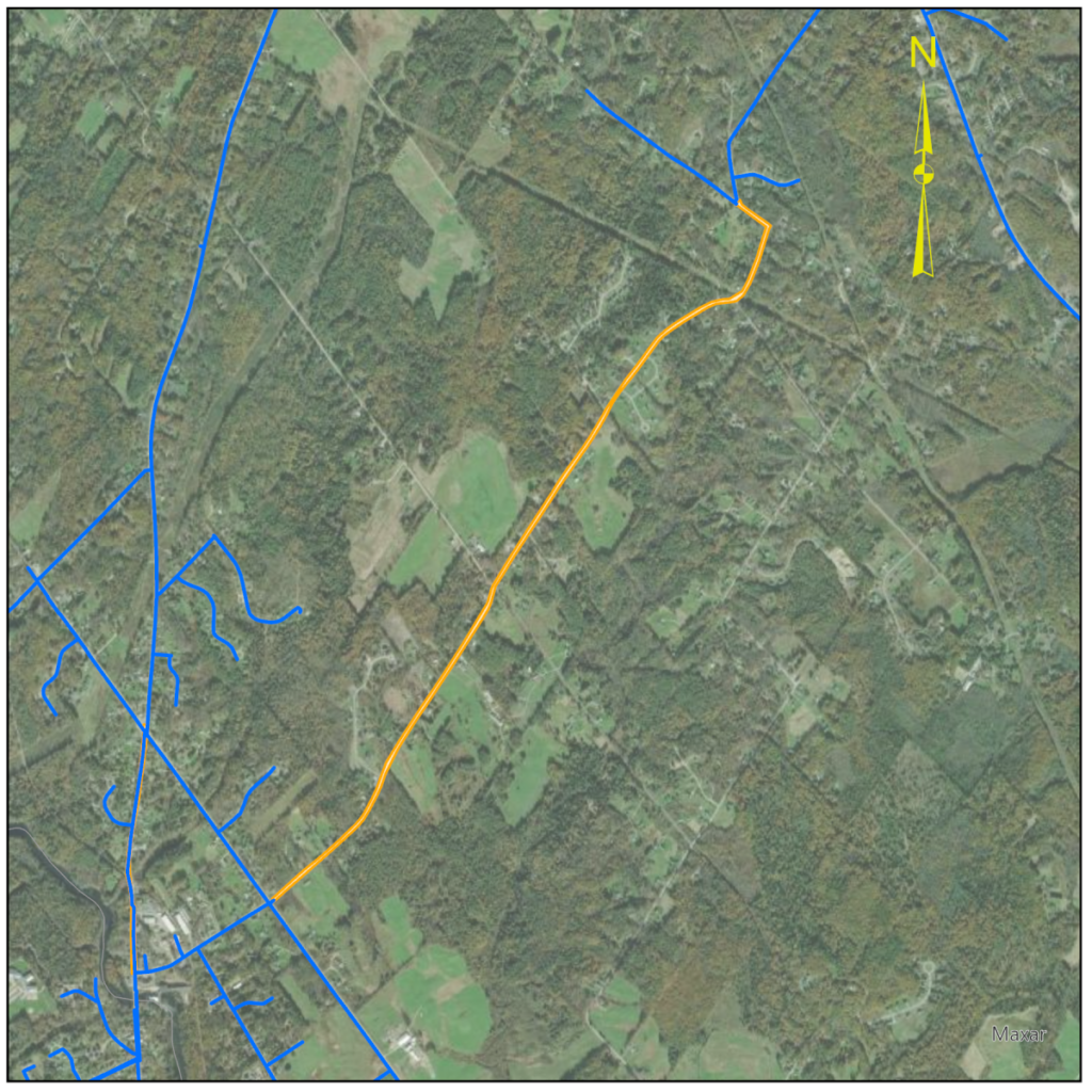 a map showing chute road in windham