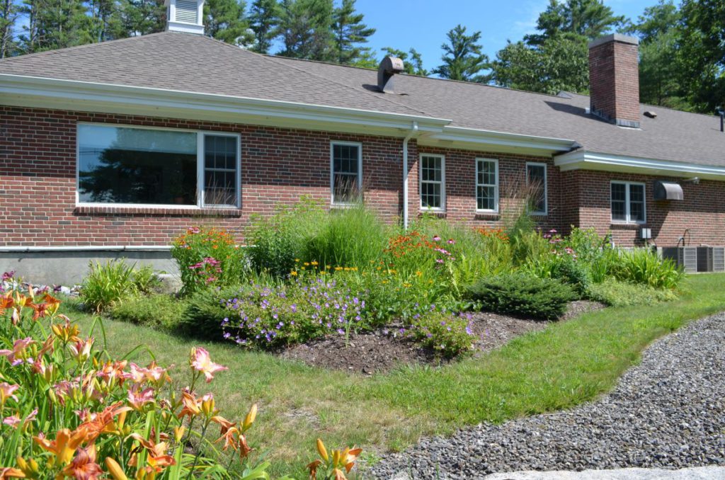 a house with a garden