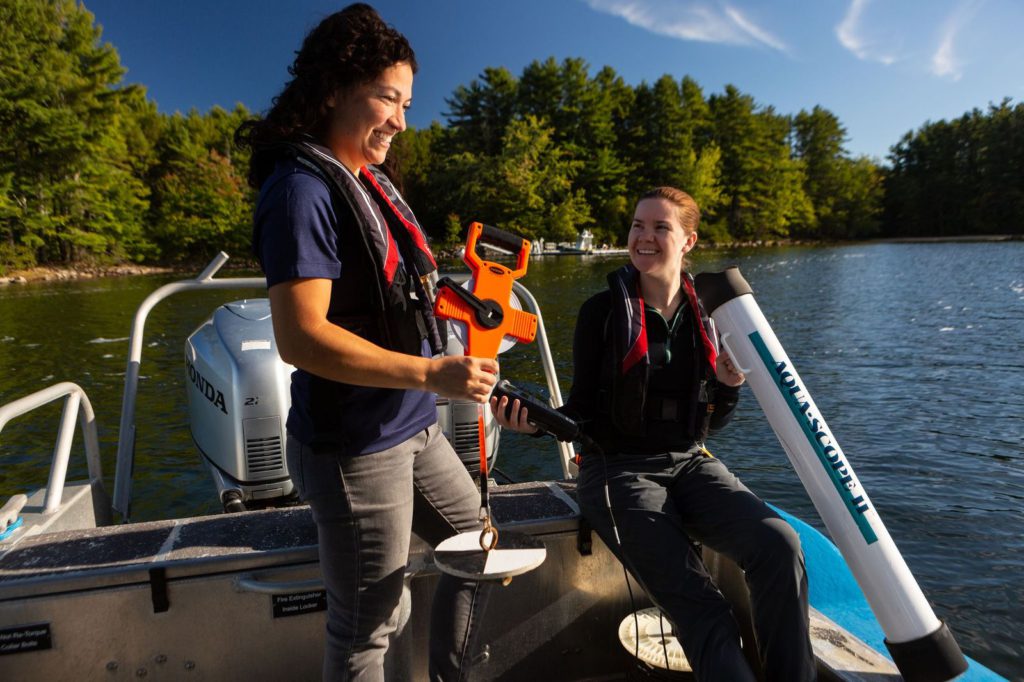 PWD employees on Sebago lake