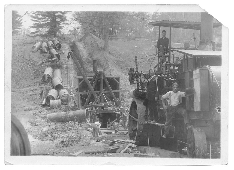 historic photograph of a PWD construction project